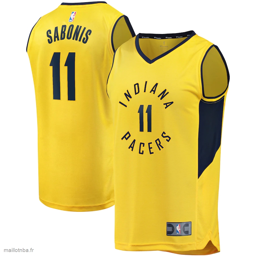 Maillot Indiana Pacers Domantas Sabonis Fanatics Branded Gold Fast Break Replica Player Jersey - Statement Edition